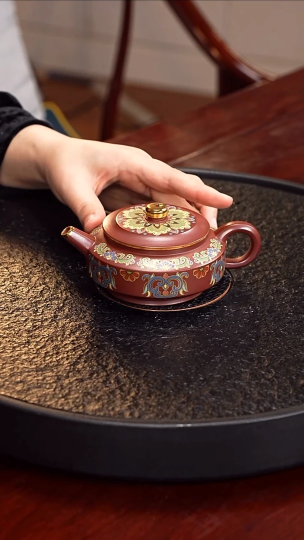 茶壶紫砂YT 周盘31  龙血砂 200毫升