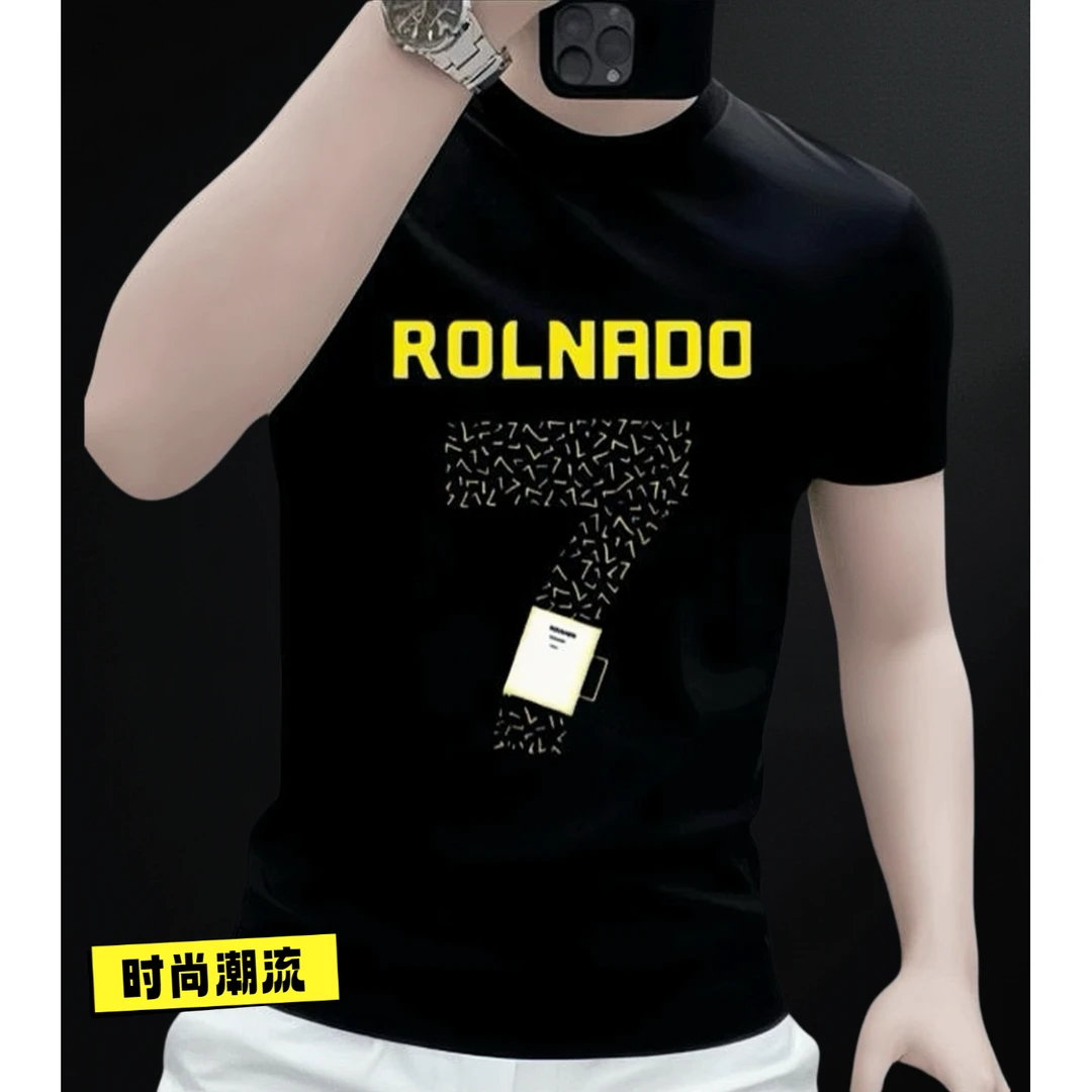 重磅260克纯棉夏季宽松短袖T恤印花圆领修身潮流半袖休闲百搭丝光