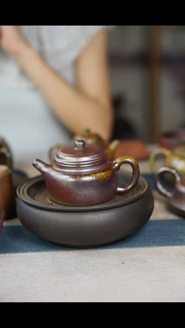 茶壶紫砂柴烧紫砂全手天青德钟