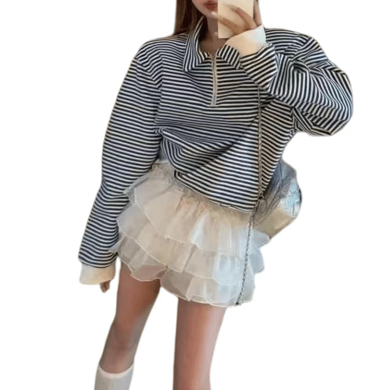 「主播推荐春季新款」60830款条纹衬衫