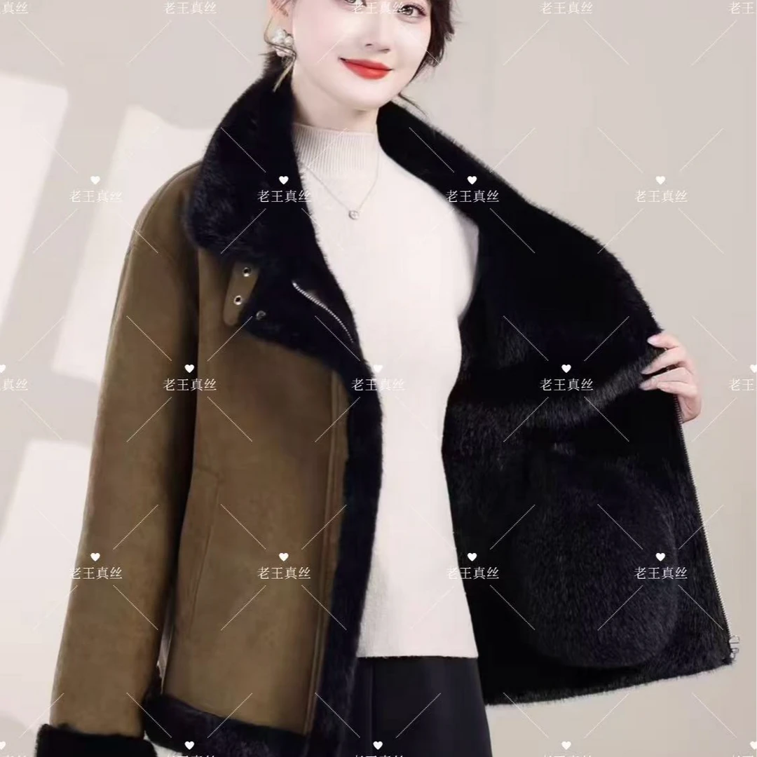 小貂绒  美拉德皮毛外套高级感轻奢新款休闲百搭气质感