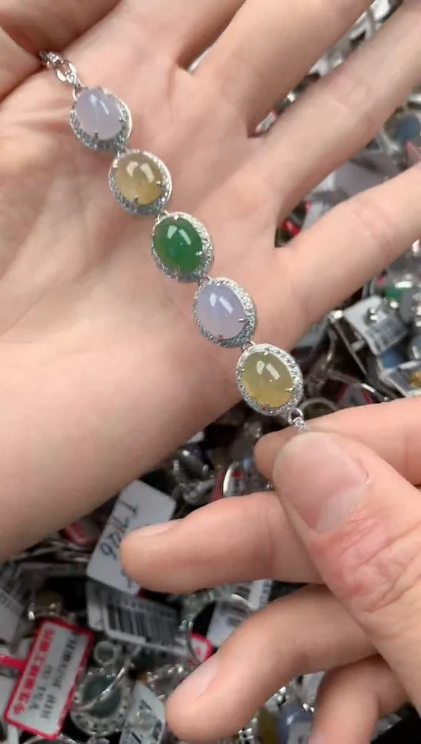 银S925镶嵌戒指翡翠9999-----8