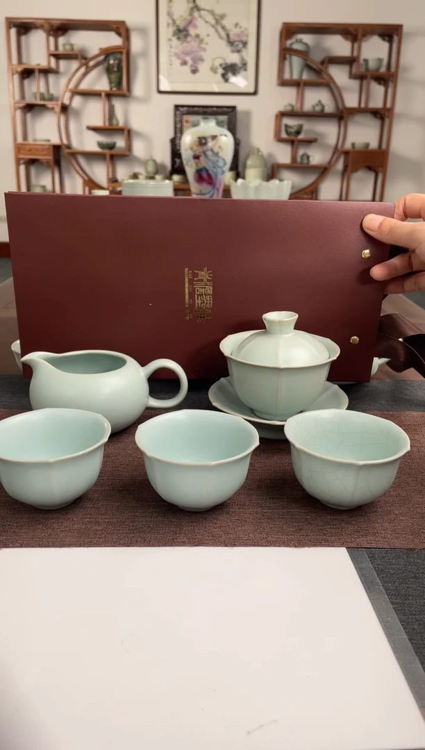 青澹墨雅冰玉自配茶组