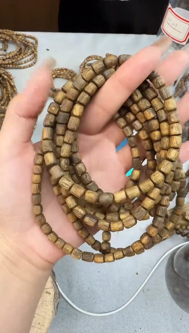沉香手串0617陆河随型桶珠多圈多样性发一