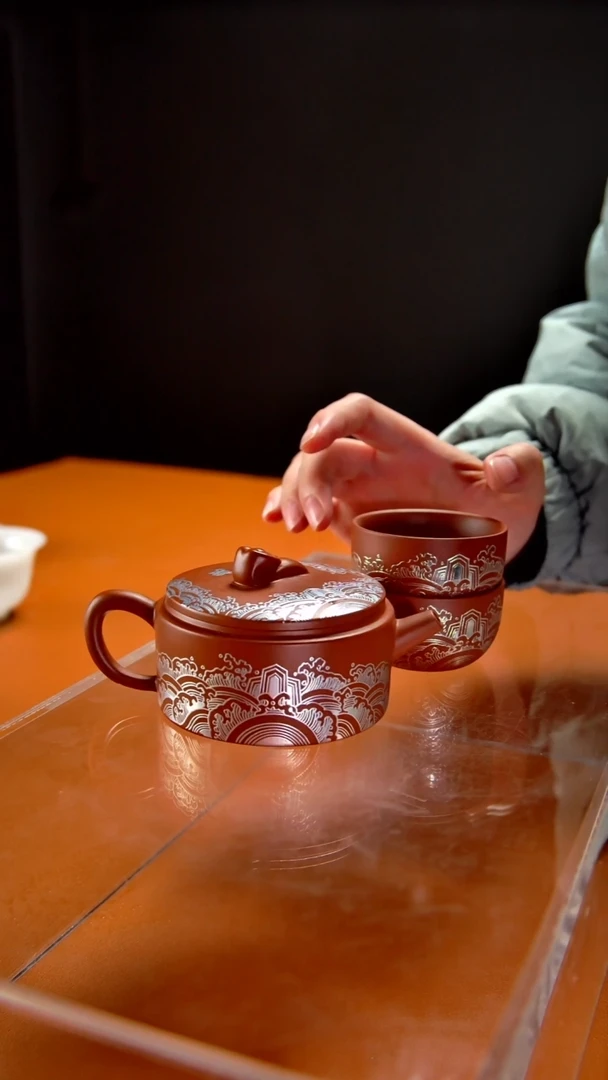 其他陶瓷《言泥陶瓷》悦睦堂紫砂壶系列带两杯