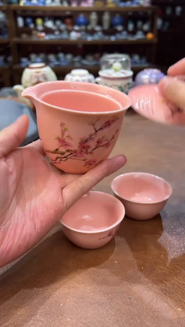 真的很便宜超好看会开片的旅行茶具