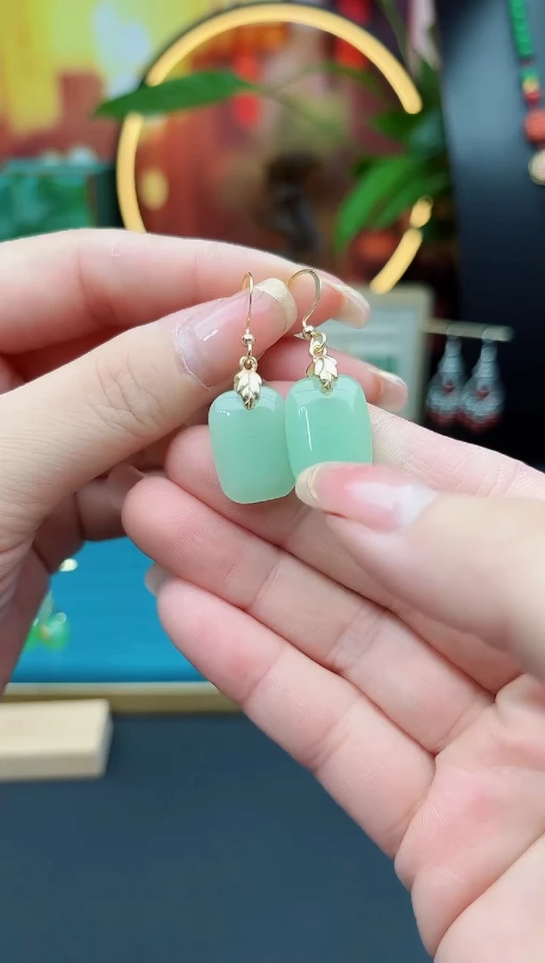 玛瑙/玉髓耳饰银S925镶嵌313000