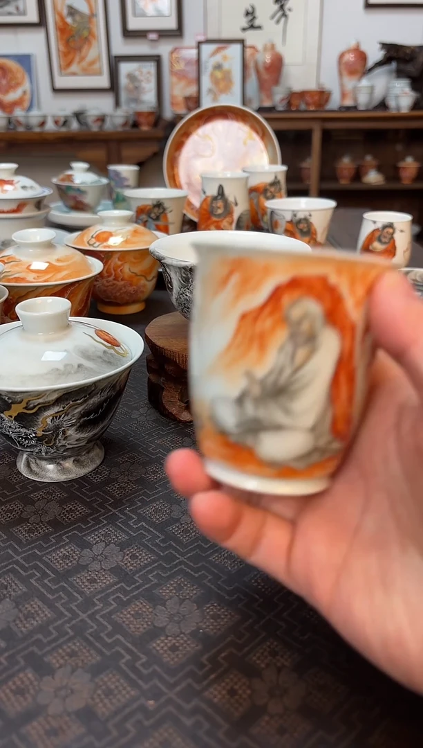 泛红罗汉刚杯一个