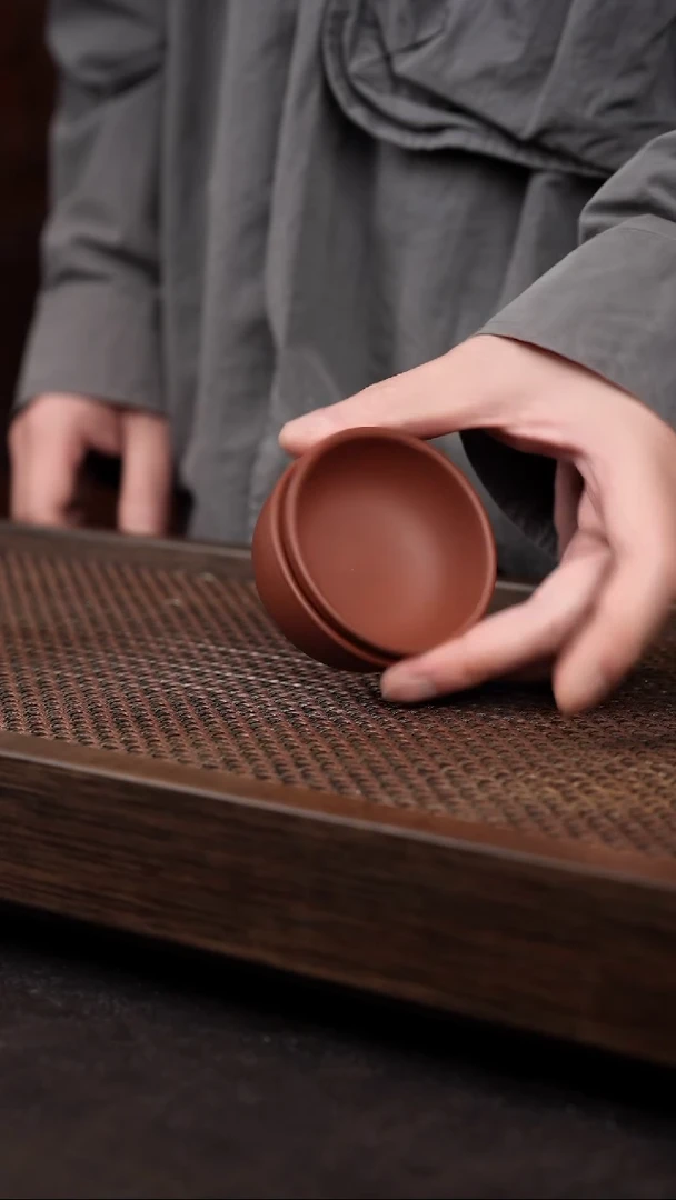 【闪购商品】紫砂茶杯底槽清圆杯*2
