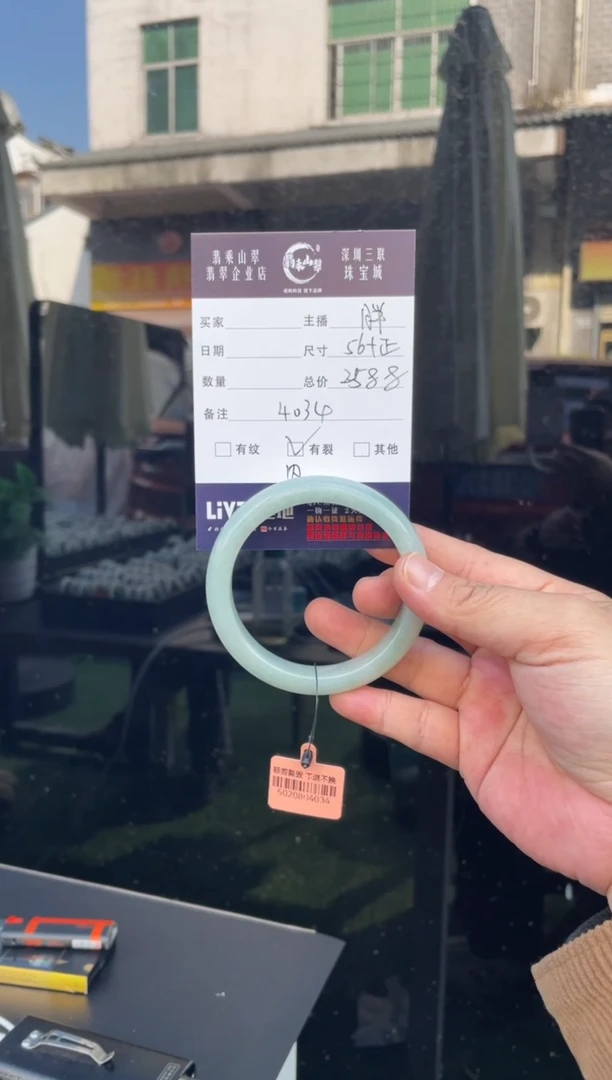 未镶嵌手镯翡翠W 56正圈 4034