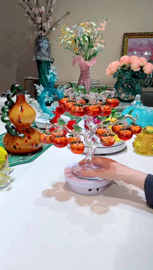 【闪购商品】琉璃手工艺品18颗柿子树