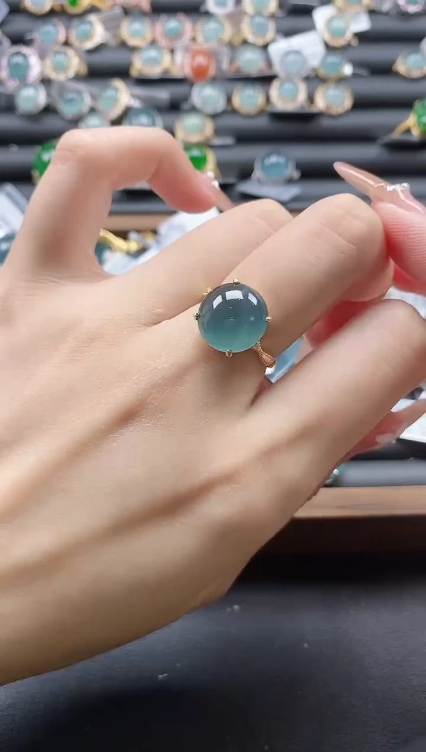 【闪购商品】翡翠戒指银S925镶嵌51151