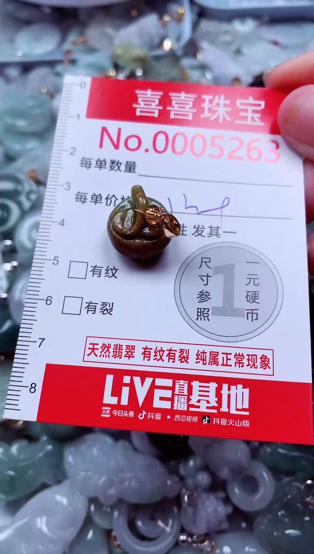 吊坠(不含链)未镶嵌翡翠5263