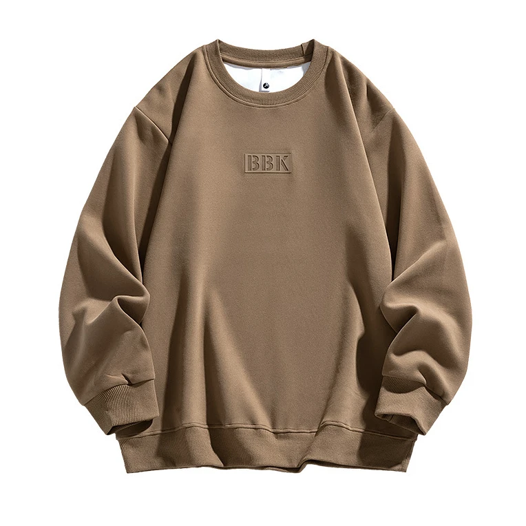 「雷励同款」秋冬男士长袖圆领卫衣百搭休闲简约宽松运动潮流秋季