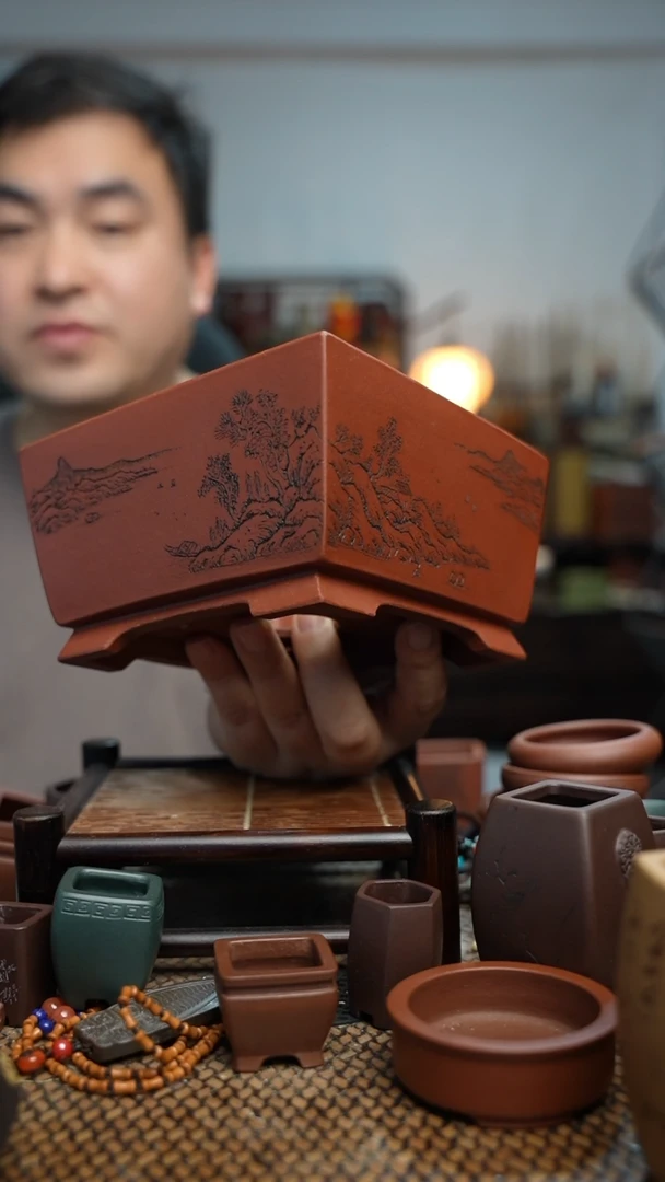 紫砂花盆長木軒精品紫砂