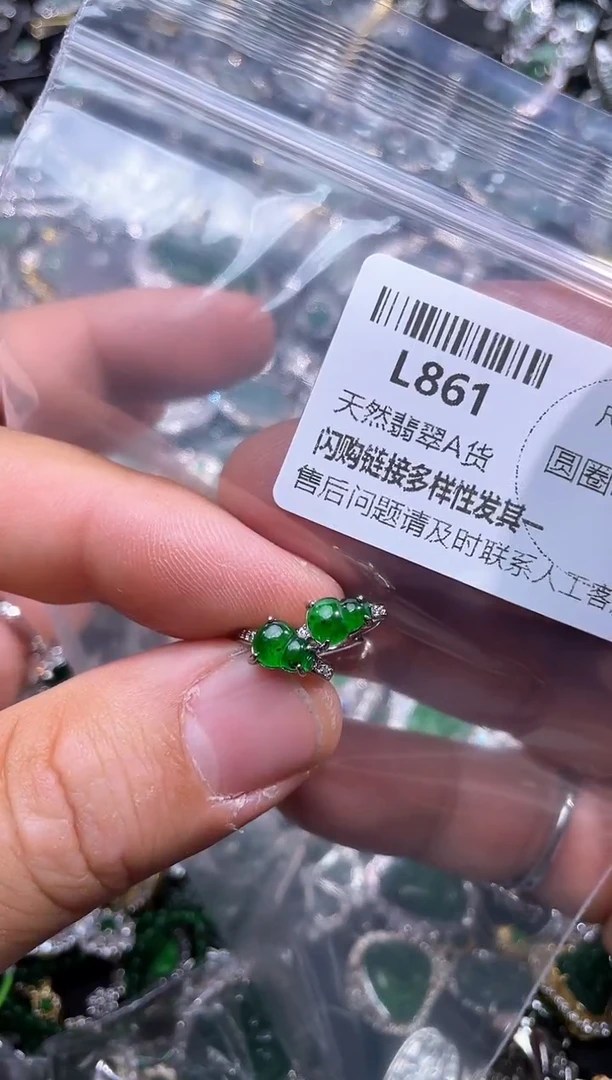 【闪购商品】翡翠颈饰未镶嵌L861耳扣