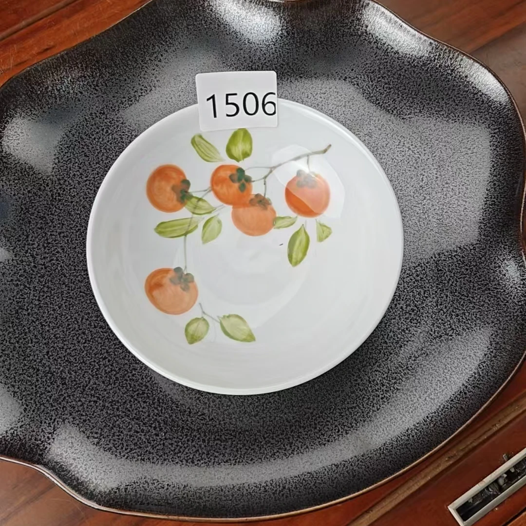 景德镇手绘釉中彩（食品级）釉下彩小胖碗盘子餐具陶瓷家用1506
