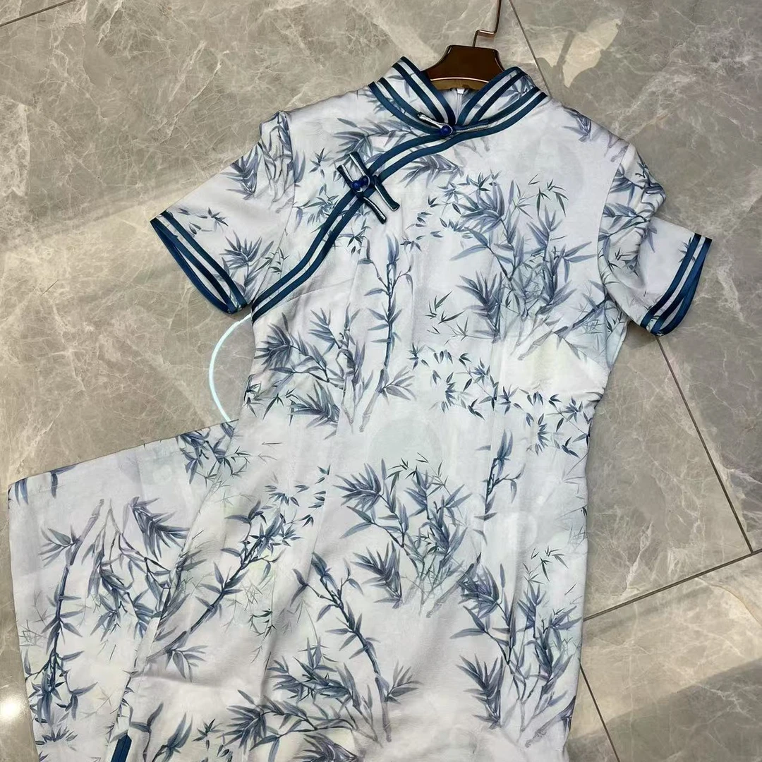 005（竹报平安）--XMF系列--苏州高端旗袍