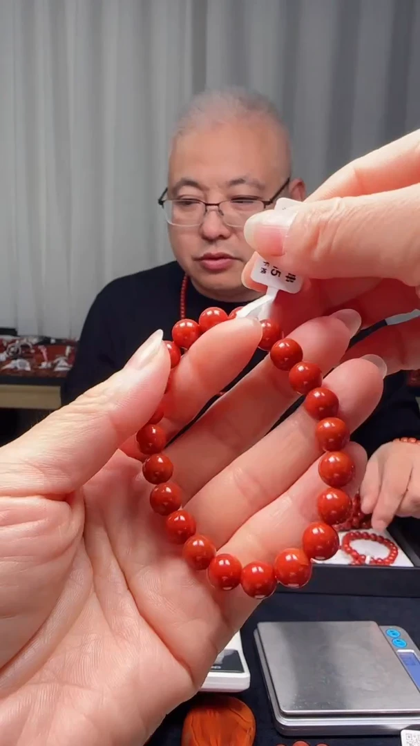 未镶嵌多样性发一件南红玛瑙【高货】锦红8mm保山圆珠单圈