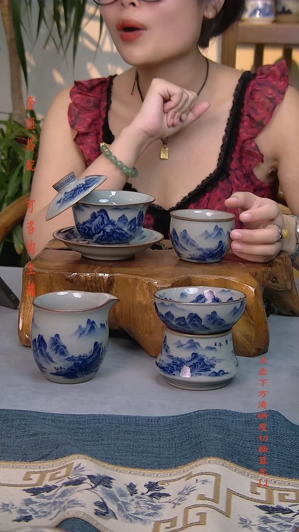 简装家用款4件套 老陶泥开片纹陶瓷茶具