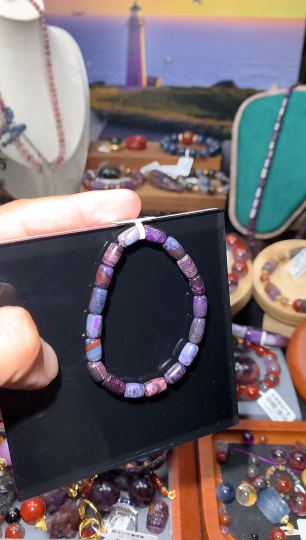 苏纪石（舒俱来）未镶嵌手串舒俱来桶珠手串