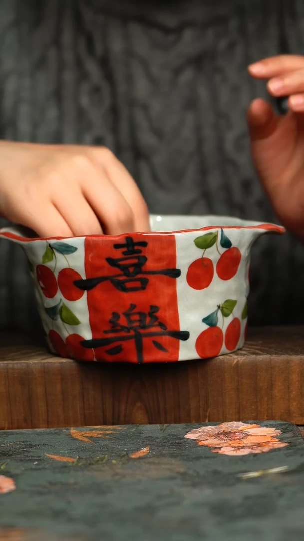 杯釉下彩手工手绘同款陶器