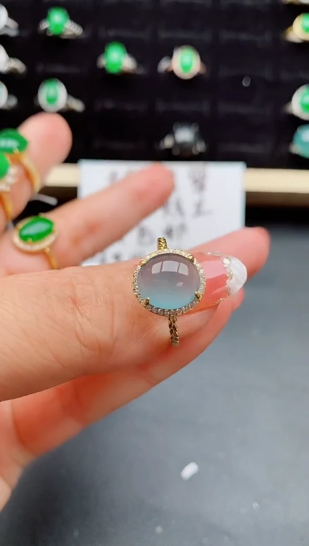 【闪购商品】翡翠戒指银S925镶嵌058080