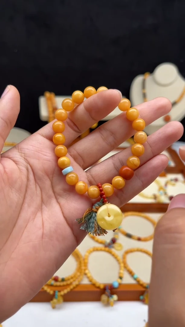 手链蜜蜡未镶嵌老花蜡