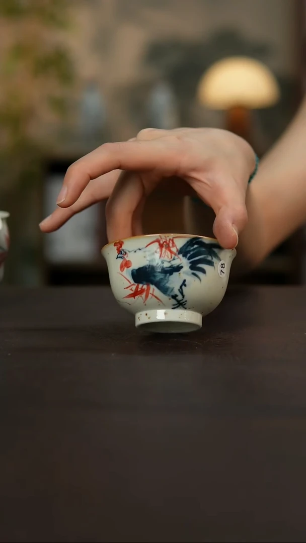 杯景德镇陶瓷杯碗柴烧多人