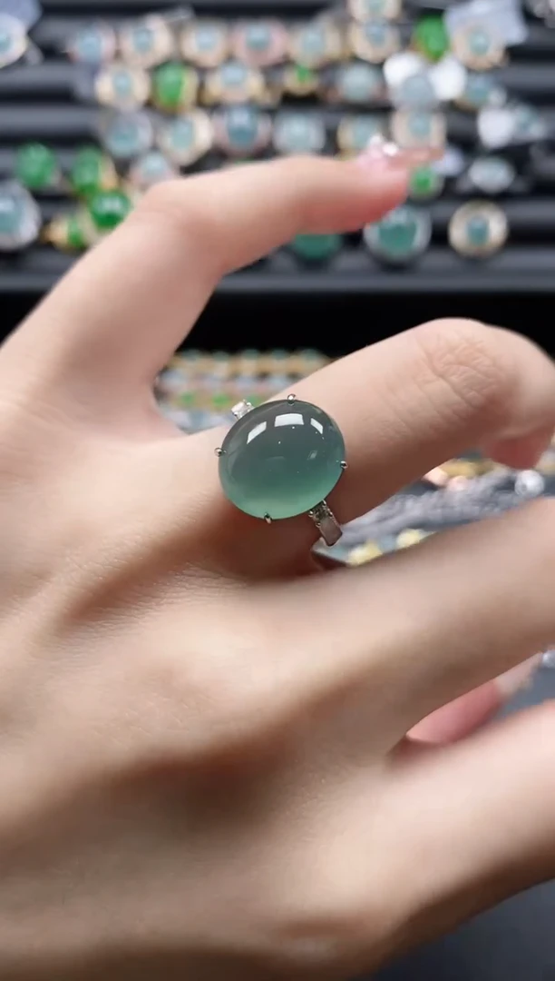 【闪购商品】翡翠戒指银S925镶嵌51151