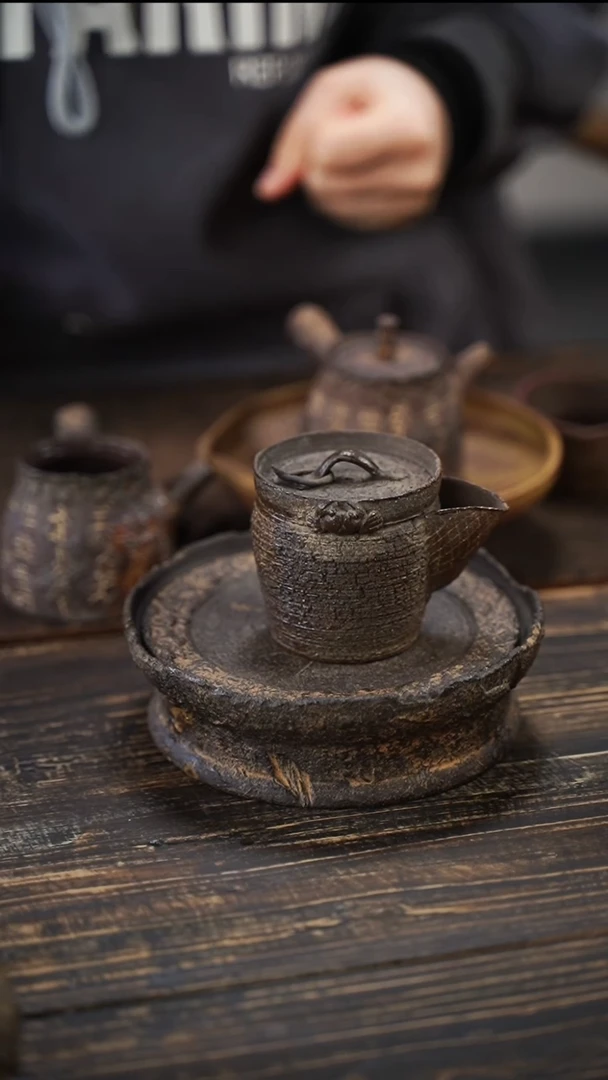 大****旭全手工制作 南蛮爆裂纹螃蟹摘宝瓶