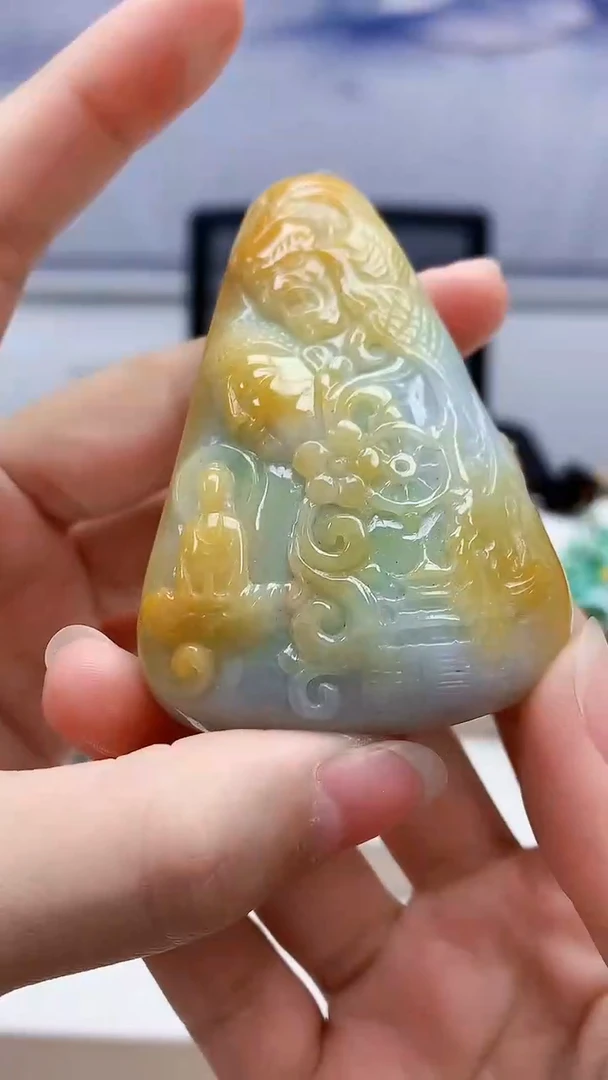 未镶嵌定制翡翠5145lr-毛货挂件28