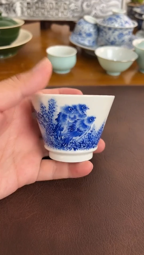 维****维照夜白青花雏鹰主人杯