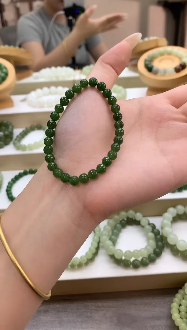 未镶嵌手串和田玉碧玉手串