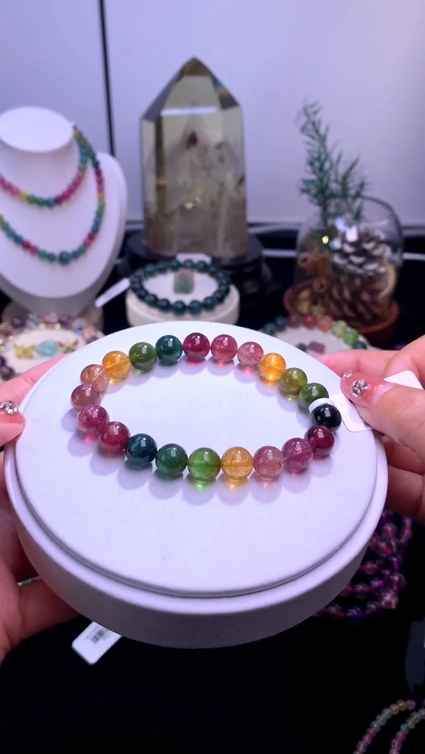 手链未镶嵌碧玺【梦源珠宝】天然碧玺单圈手链