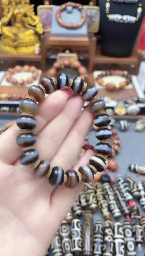 玛瑙/玉髓散珠高品老料药师手串