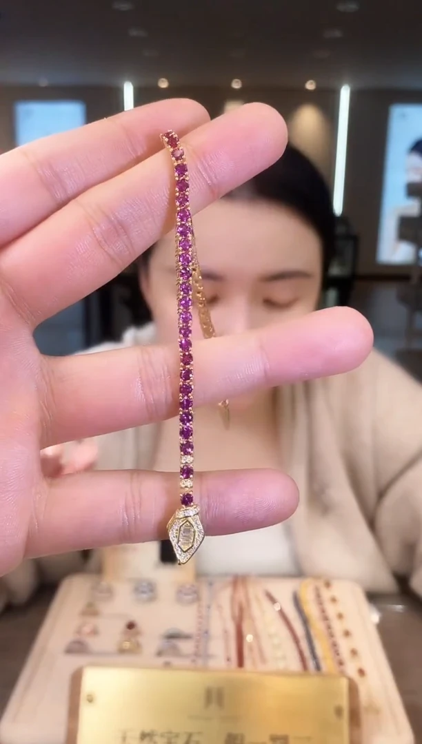 【闪购商品】石榴石手链银S925镶嵌09