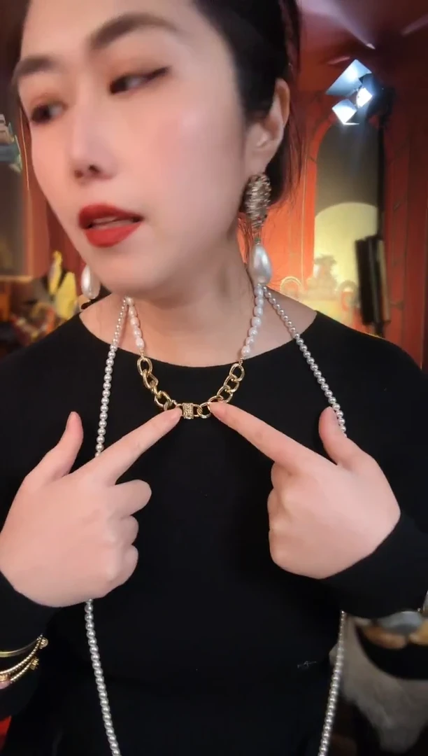 合金无合金无孤品不折腾系列素金配珠珠项链不退