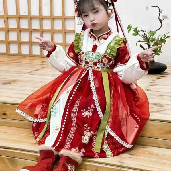 【SUger Yuu自制秋冬清仓第一波】女童汉服【福禄寿】6677