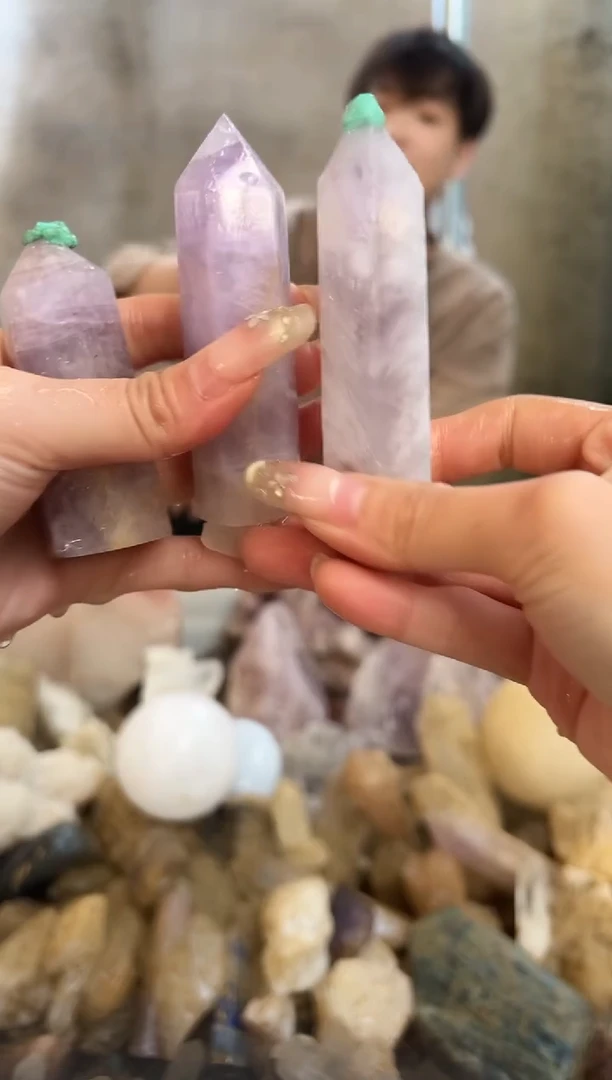 未镶嵌大型摆件（非配饰）水晶920紫水晶柱子多样性发一个