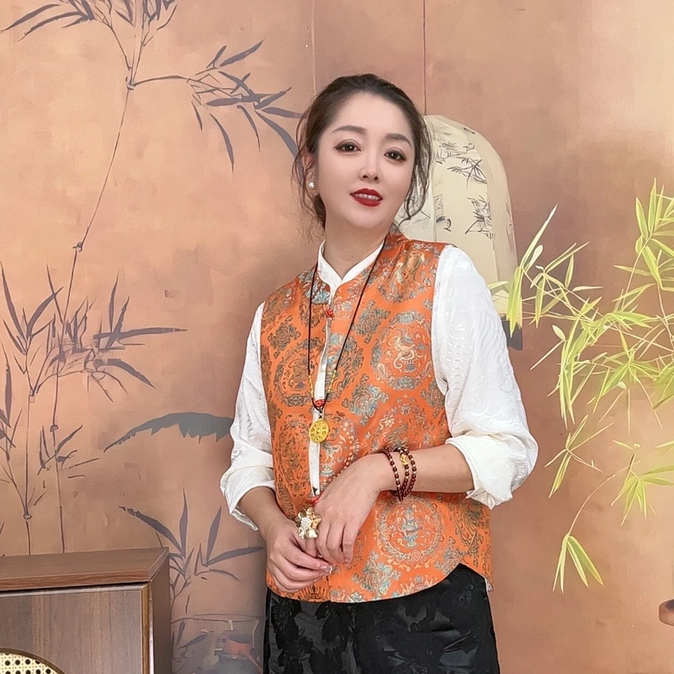 【沉香碎玉】2025新款国风新中式女装双面宽松百搭时尚显瘦马夹