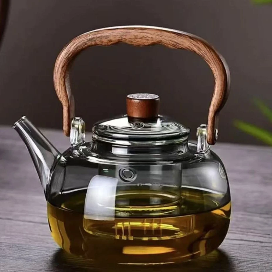 加厚升级新款提梁壶明火围炉煮茶泡茶壶电陶炉家用高硼硅玻璃耐热