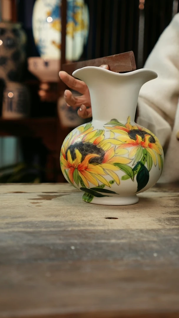 【闪购商品】瓷片景德镇纯手工釉下彩精品花瓶
