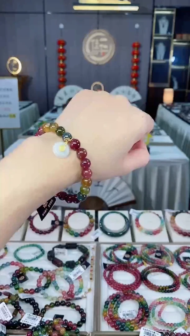 未镶嵌老矿碧玺单圈手串8mm+碧玺hon多样性发货一条