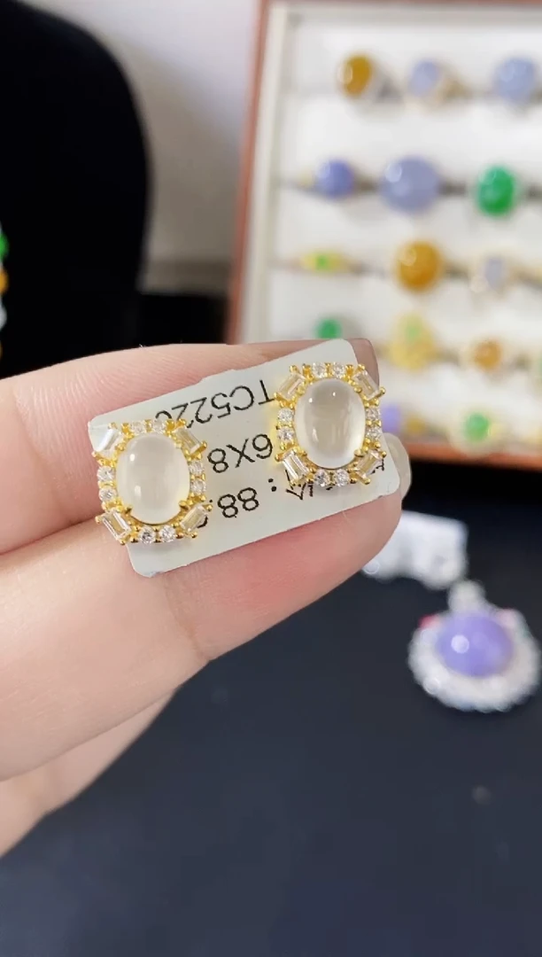 银S925镶嵌戒指翡翠2081