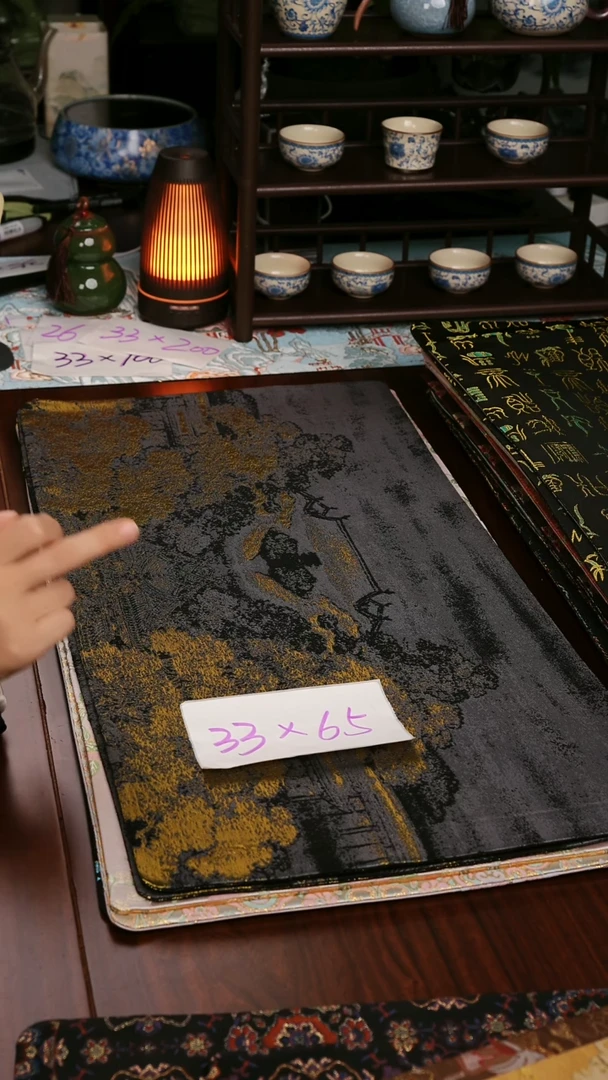【西阵织汉宫秋月A双面】中国风干泡织锦茶席33*65