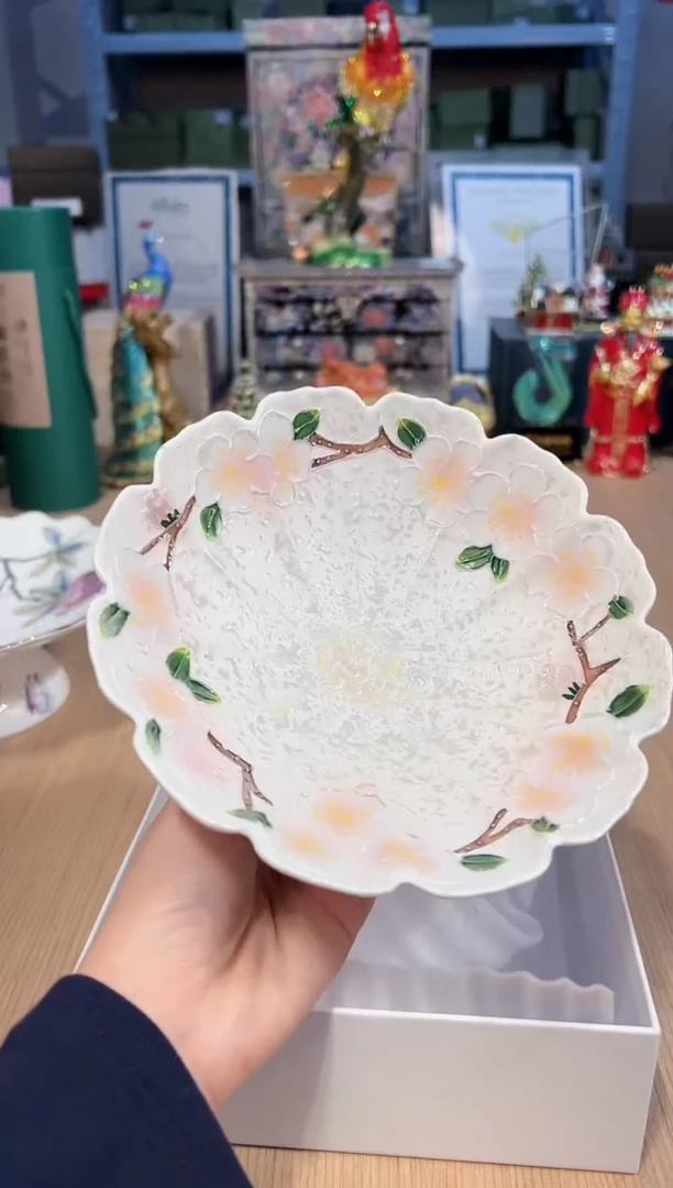 【闪购商品】杯67虹月窑花边碗