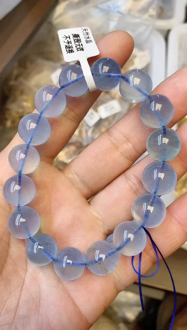 【闪购商品】水晶手串未镶嵌A82 海蓝宝 13mm