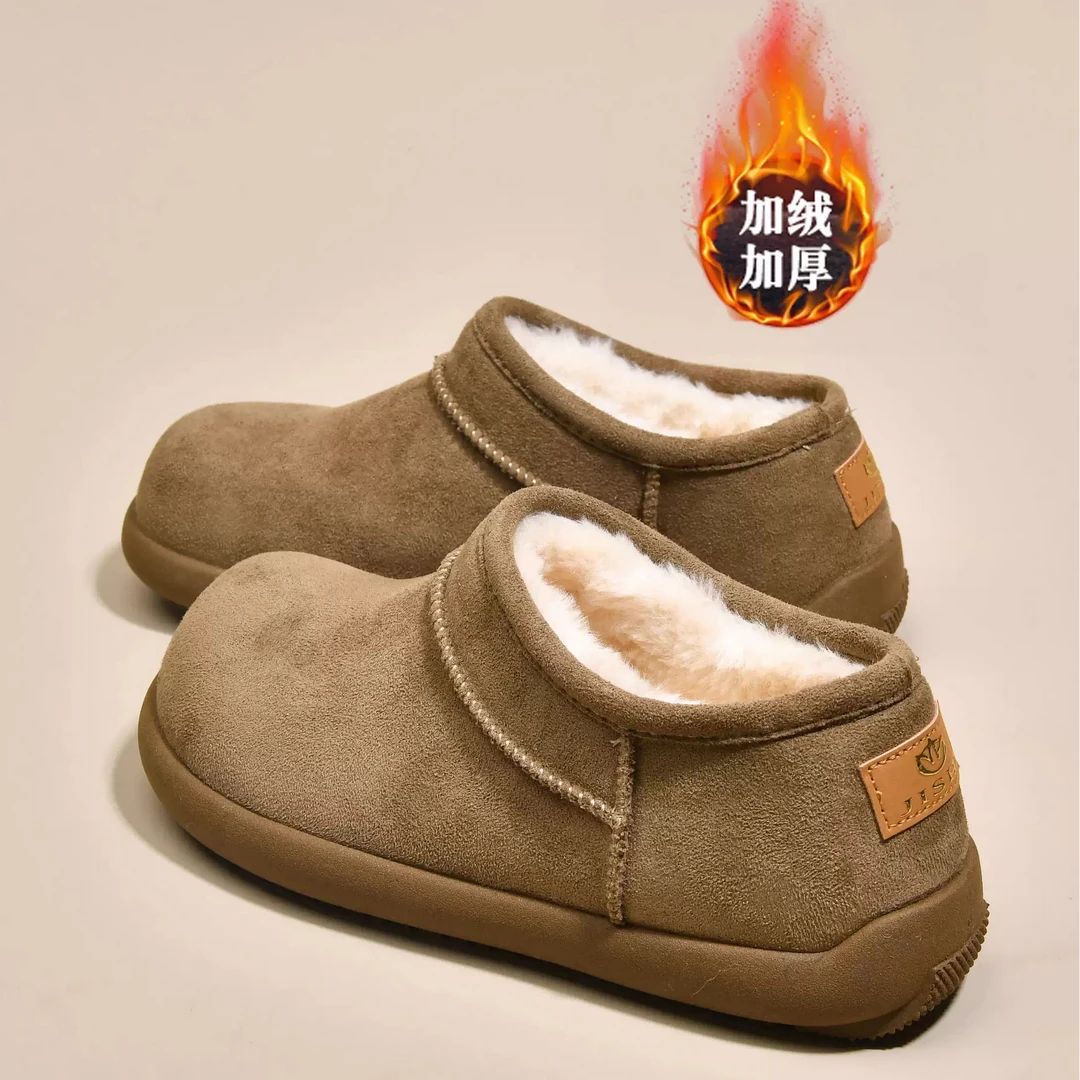 厚底小土豆面包勃肯鞋雪地靴女2025冬季新款加绒加厚保暖东北棉鞋