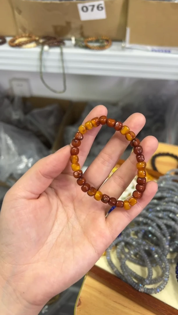 【闪购商品】蜜蜡手链未镶嵌回流老蜜蜡多宝随行手链[0421]